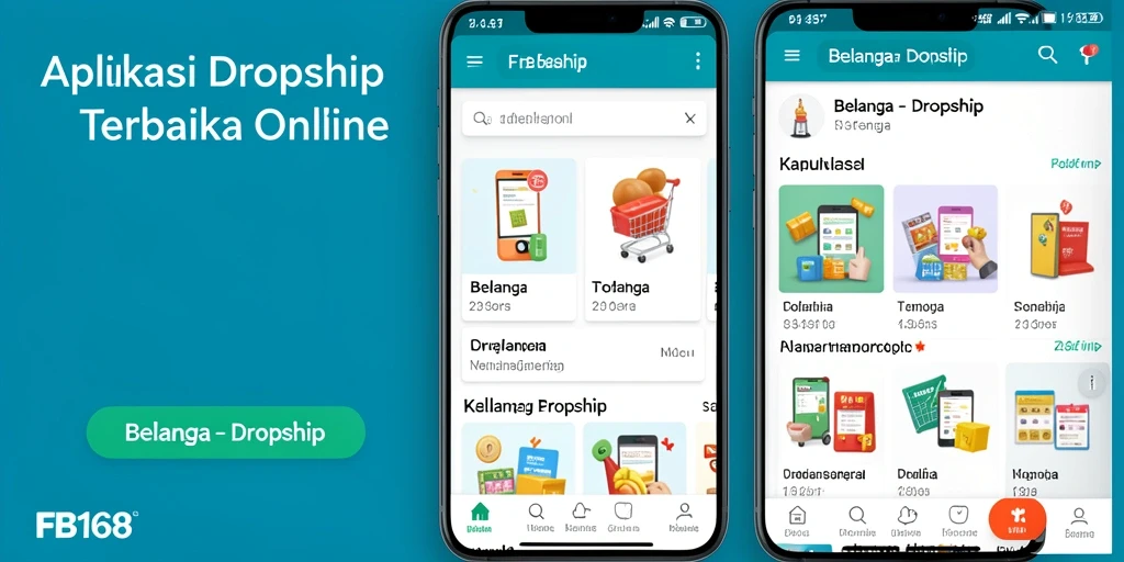 Tampilan antarmuka FB168 yang mudah digunakan untuk belanja Dropship.