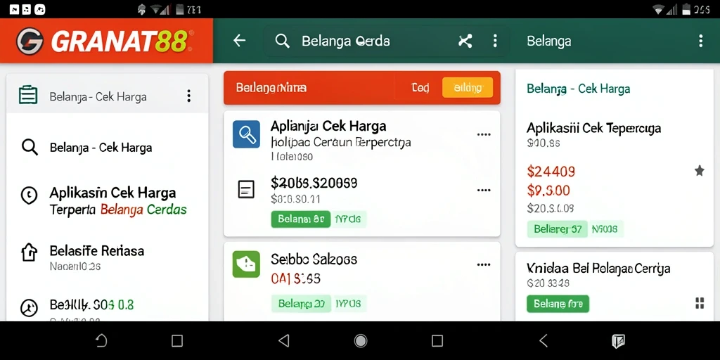 Tampilan antarmuka GRANAT88 untuk Cek Harga produk.
