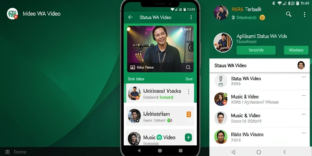Tangkapan layar R6R6 menampilkan antarmuka yang menarik untuk aplikasi Status WA Video.