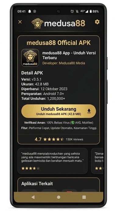 Tampilan halaman APK medusa88